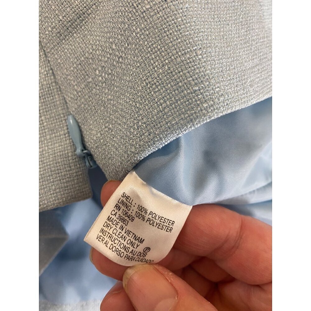 Tahari Women's Powder Blue Sleeveless Classic Office Blouse - 10 - Picture 11 of 11